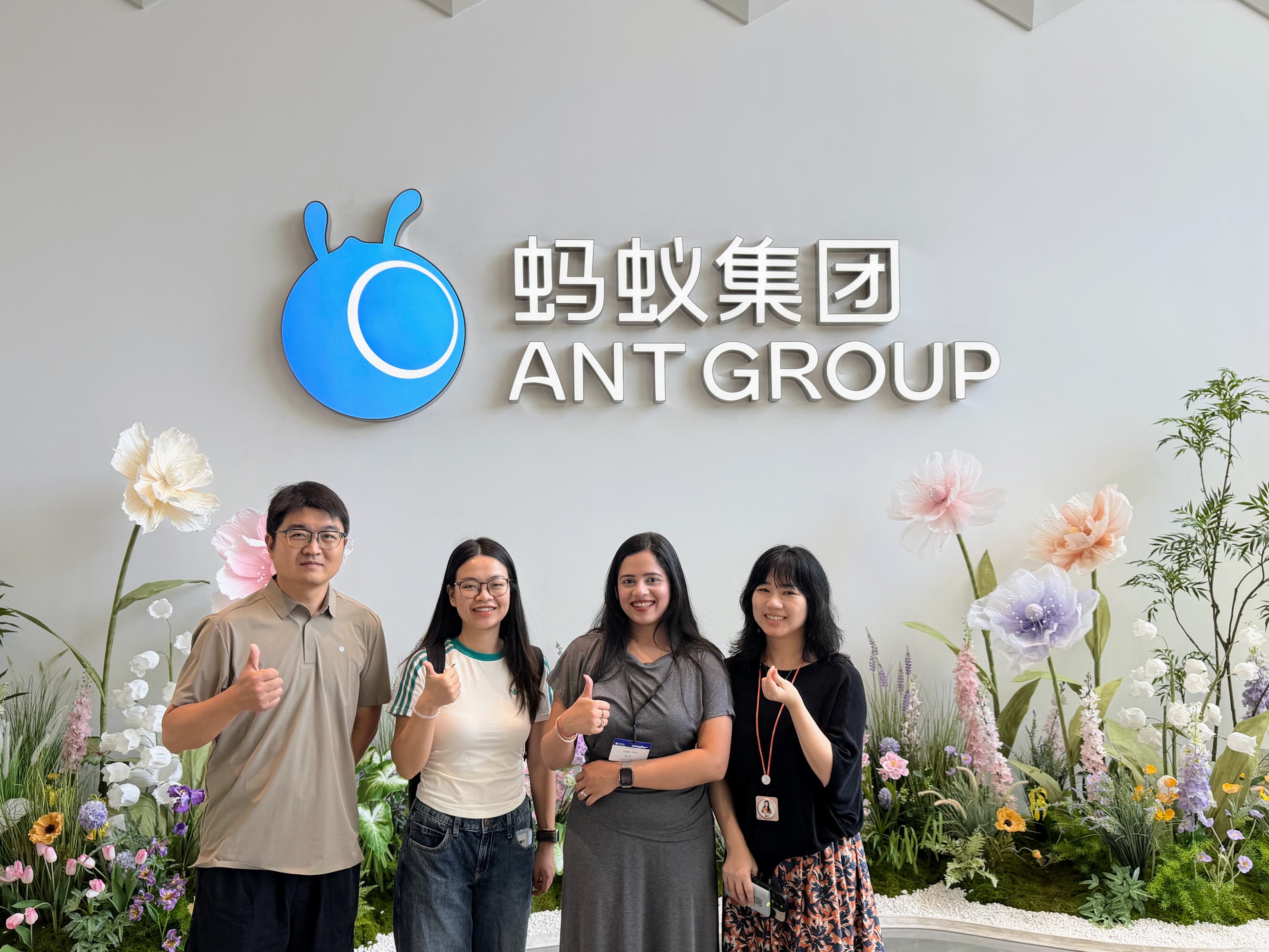 Shruti Mishra with the Ant Group team at their Hangzhou office